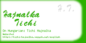 hajnalka tichi business card